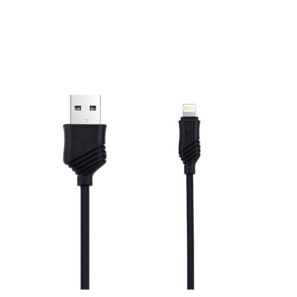 HOCO X6 Черный кабель USB 2.4A (iOS Lighting) 1м