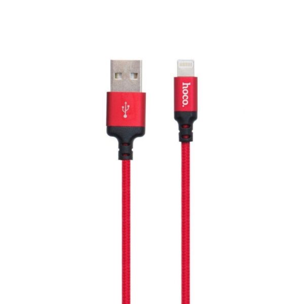 HOCO X14 Красный кабель USB 2A (iOS Lighting) 1м