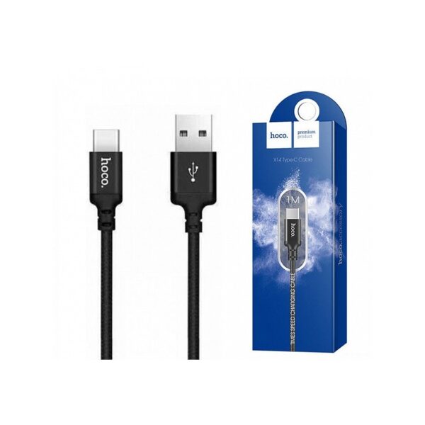 HOCO X14 Черный кабель USB 2A (TYPE C) 1м