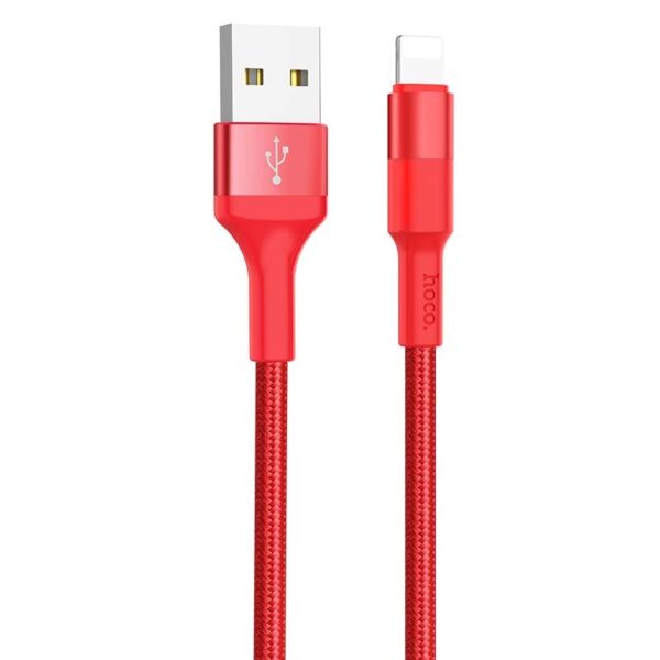 HOCO X26 Красный кабель USB 2A (iOS Lighting) 1м