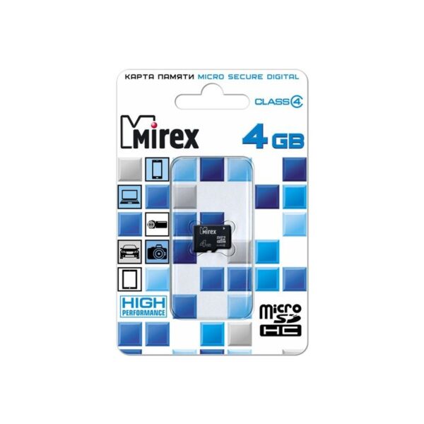 Карта памяти microSDHC 4 Gb MIREX (class 4)