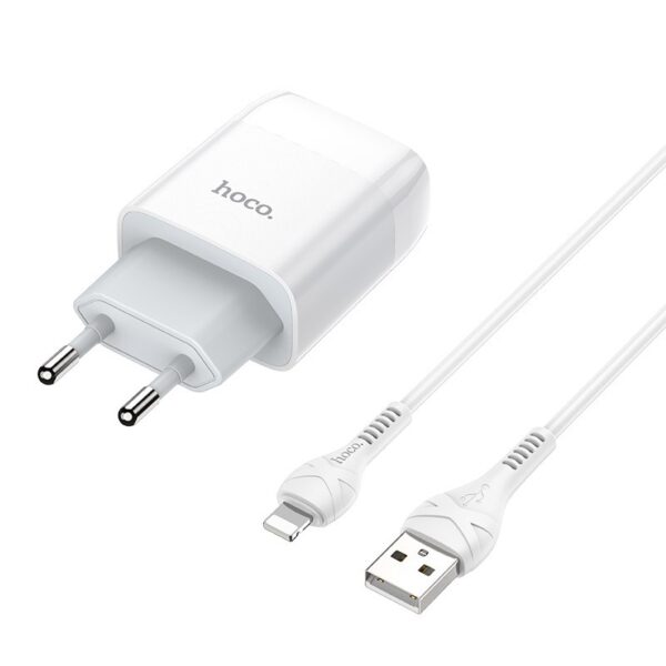 HOCO C73A Белый iOS Lightning ЗУ с USB (5B