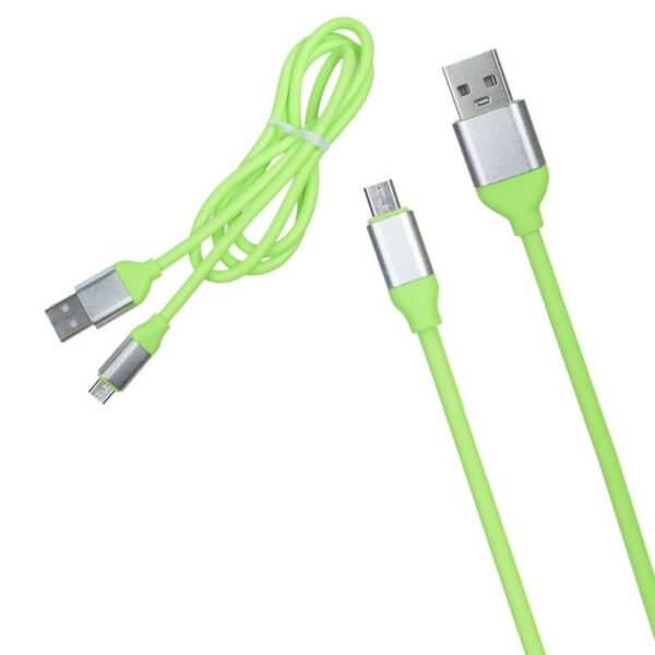 Кабель USB R32 Резиновый Micro 1000mm (green)