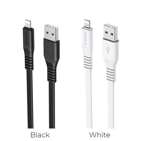 Кабель USB Borofone BX23 Wide Lightning 1000mm (White)