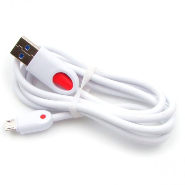 Кабель USB R15 Резиновый Micro 1000mm (White)