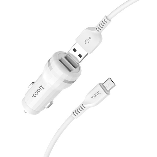 HOCO Z27 Micro USB ЗУ в прикуриватель USB + кабель (2400mA